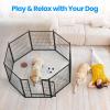 imageSimple Deluxe Dog Playpen Indoor Outdoor 32quot Height 8 Panels Fence with AntiRust Coating Metal Heavy Portable Foldable Dog Pen for SmallMedium Dogs RV Camping BlackBlack