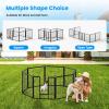 imageSimple Deluxe Dog Playpen Indoor Outdoor 32quot Height 8 Panels Fence with AntiRust Coating Metal Heavy Portable Foldable Dog Pen for SmallMedium Dogs RV Camping BlackBlack
