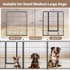 imageSimple Deluxe Dog Playpen Indoor Outdoor 32quot Height 8 Panels Fence with AntiRust Coating Metal Heavy Portable Foldable Dog Pen for SmallMedium Dogs RV Camping BlackBlack
