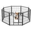 imageSimple Deluxe Dog Playpen Indoor Outdoor 32quot Height 8 Panels Fence with AntiRust Coating Metal Heavy Portable Foldable Dog Pen for SmallMedium Dogs RV Camping BlackBlack