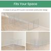 imageSimple Deluxe Dog Playpen Indoor Outdoor 32quot Height 8 Panels Fence with AntiRust Coating Metal Heavy Portable Foldable Dog Pen for SmallMedium Dogs RV Camping BlackWhite