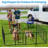 imageSimple Deluxe Dog Playpen Indoor Outdoor 32quot Height 8 Panels Fence with AntiRust Coating Metal Heavy Portable Foldable Dog Pen for SmallMedium Dogs RV Camping BlackBlack