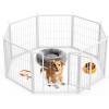 imageSimple Deluxe Dog Playpen Indoor Outdoor 32quot Height 8 Panels Fence with AntiRust Coating Metal Heavy Portable Foldable Dog Pen for SmallMedium Dogs RV Camping BlackWhite