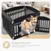 imageSimple Deluxe Dog Playpen Indoor Outdoor 32quot Height 8 Panels Fence with AntiRust Coating Metal Heavy Portable Foldable Dog Pen for SmallMedium Dogs RV Camping BlackBlack