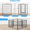 imageSimple Deluxe Dog Playpen Indoor Outdoor 32quot Height 8 Panels Fence with AntiRust Coating Metal Heavy Portable Foldable Dog Pen for SmallMedium Dogs RV Camping BlackBlack