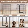 imageSimple Deluxe Dog Playpen Indoor Outdoor 32quot Height 8 Panels Fence with AntiRust Coating Metal Heavy Portable Foldable Dog Pen for SmallMedium Dogs RV Camping BlackBlack