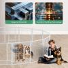 imageSimple Deluxe Dog Playpen Indoor Outdoor 32quot Height 8 Panels Fence with AntiRust Coating Metal Heavy Portable Foldable Dog Pen for SmallMedium Dogs RV Camping BlackWhite