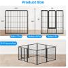 imageSimple Deluxe Dog Playpen Indoor Outdoor 32quot Height 8 Panels Fence with AntiRust Coating Metal Heavy Portable Foldable Dog Pen for SmallMedium Dogs RV Camping BlackBlack