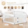 imageSimple Deluxe Dog Playpen Indoor Outdoor 32quot Height 8 Panels Fence with AntiRust Coating Metal Heavy Portable Foldable Dog Pen for SmallMedium Dogs RV Camping BlackWhite