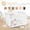 imageSimple Deluxe Dog Playpen Indoor Outdoor 32quot Height 8 Panels Fence with AntiRust Coating Metal Heavy Portable Foldable Dog Pen for SmallMedium Dogs RV Camping BlackWhite