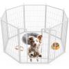 imageSimple Deluxe Dog Playpen Indoor Outdoor 32quot Height 8 Panels Fence with AntiRust Coating Metal Heavy Portable Foldable Dog Pen for SmallMedium Dogs RV Camping BlackWhite