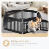 imageSimple Deluxe Dog Playpen Indoor Outdoor 32quot Height 8 Panels Fence with AntiRust Coating Metal Heavy Portable Foldable Dog Pen for SmallMedium Dogs RV Camping BlackBlack