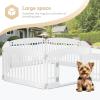 imageSimple Deluxe Dog Playpen Indoor Outdoor 32quot Height 8 Panels Fence with AntiRust Coating Metal Heavy Portable Foldable Dog Pen for SmallMedium Dogs RV Camping BlackWhite