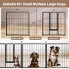 imageSimple Deluxe Dog Playpen Indoor Outdoor 32quot Height 8 Panels Fence with AntiRust Coating Metal Heavy Portable Foldable Dog Pen for SmallMedium Dogs RV Camping BlackBlack