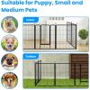 imageSimple Deluxe Dog Playpen Indoor Outdoor 32quot Height 8 Panels Fence with AntiRust Coating Metal Heavy Portable Foldable Dog Pen for SmallMedium Dogs RV Camping BlackBlack