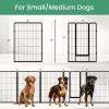 imageSimple Deluxe Dog Playpen Indoor Outdoor 32quot Height 8 Panels Fence with AntiRust Coating Metal Heavy Portable Foldable Dog Pen for SmallMedium Dogs RV Camping BlackBlack