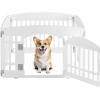imageSimple Deluxe Dog Playpen Indoor Outdoor 32quot Height 8 Panels Fence with AntiRust Coating Metal Heavy Portable Foldable Dog Pen for SmallMedium Dogs RV Camping BlackWhite
