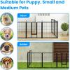 imageSimple Deluxe Dog Playpen Indoor Outdoor 32quot Height 8 Panels Fence with AntiRust Coating Metal Heavy Portable Foldable Dog Pen for SmallMedium Dogs RV Camping BlackBlack