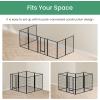 imageSimple Deluxe Dog Playpen Indoor Outdoor 32quot Height 8 Panels Fence with AntiRust Coating Metal Heavy Portable Foldable Dog Pen for SmallMedium Dogs RV Camping BlackBlack