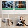 imageSimple Deluxe Dog Playpen Indoor Outdoor 32quot Height 8 Panels Fence with AntiRust Coating Metal Heavy Portable Foldable Dog Pen for SmallMedium Dogs RV Camping BlackWhite