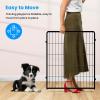imageSimple Deluxe Dog Playpen Indoor Outdoor 32quot Height 8 Panels Fence with AntiRust Coating Metal Heavy Portable Foldable Dog Pen for SmallMedium Dogs RV Camping BlackBlack