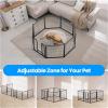 imageSimple Deluxe Dog Playpen Indoor Outdoor 32quot Height 8 Panels Fence with AntiRust Coating Metal Heavy Portable Foldable Dog Pen for SmallMedium Dogs RV Camping BlackBlack