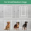 imageSimple Deluxe Dog Playpen Indoor Outdoor 32quot Height 8 Panels Fence with AntiRust Coating Metal Heavy Portable Foldable Dog Pen for SmallMedium Dogs RV Camping BlackWhite