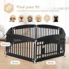 imageSimple Deluxe Dog Playpen Indoor Outdoor 32quot Height 8 Panels Fence with AntiRust Coating Metal Heavy Portable Foldable Dog Pen for SmallMedium Dogs RV Camping BlackBlack