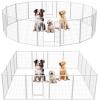 imageSimple Deluxe Dog Playpen Indoor Outdoor 32quot Height 8 Panels Fence with AntiRust Coating Metal Heavy Portable Foldable Dog Pen for SmallMedium Dogs RV Camping BlackWhite