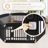 imageSimple Deluxe Dog Playpen Indoor Outdoor 32quot Height 8 Panels Fence with AntiRust Coating Metal Heavy Portable Foldable Dog Pen for SmallMedium Dogs RV Camping BlackBlack