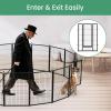 imageSimple Deluxe Dog Playpen Indoor Outdoor 32quot Height 8 Panels Fence with AntiRust Coating Metal Heavy Portable Foldable Dog Pen for SmallMedium Dogs RV Camping BlackBlack