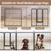 imageSimple Deluxe Dog Playpen Indoor Outdoor 32quot Height 8 Panels Fence with AntiRust Coating Metal Heavy Portable Foldable Dog Pen for SmallMedium Dogs RV Camping BlackBlack