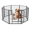 imageSimple Deluxe Dog Playpen Indoor Outdoor 32quot Height 8 Panels Fence with AntiRust Coating Metal Heavy Portable Foldable Dog Pen for SmallMedium Dogs RV Camping BlackBlack