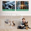 imageSimple Deluxe Dog Playpen Indoor Outdoor 32quot Height 8 Panels Fence with AntiRust Coating Metal Heavy Portable Foldable Dog Pen for SmallMedium Dogs RV Camping BlackWhite