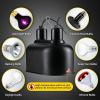 imageSimple Deluxe Dual Reptile Light Fixture Aluminum Reflector Dome Lamp Cap Combo HeatLighting Lamp Double Sockets Bulbs Holder with Independent Switches for Amphibians Terrarium Turtle TankBlack