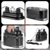 imageSimple Deluxe Dual Reptile Light Fixture Aluminum Reflector Dome Lamp Cap Combo HeatLighting Lamp Double Sockets Bulbs Holder with Independent Switches for Amphibians Terrarium Turtle TankBlack