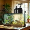 imageSimple Deluxe Dual Reptile Light Fixture Aluminum Reflector Dome Lamp Cap Combo HeatLighting Lamp Double Sockets Bulbs Holder with Independent Switches for Amphibians Terrarium Turtle TankBlack
