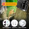 imageSimple Deluxe Dual Reptile Light Fixture Aluminum Reflector Dome Lamp Cap Combo HeatLighting Lamp Double Sockets Bulbs Holder with Independent Switches for Amphibians Terrarium Turtle TankBlack