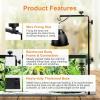 imageSimple Deluxe Dual Reptile Light Fixture Aluminum Reflector Dome Lamp Cap Combo HeatLighting Lamp Double Sockets Bulbs Holder with Independent Switches for Amphibians Terrarium Turtle TankBlack