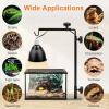 imageSimple Deluxe Reptile Lamp Stand Adjustable 1426 inch Metal Bracket Floor Light Holder for Reptile Glass Terrarium Heating Light Amphibian and Aquarium TankLamp Stand M