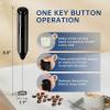 imageYSSOA Electric Milk Frother Handheld Battery Operated Automatic Milk Foam Whisk Drink Mixer for Coffee Frappe Latte Matcha Black2 Pack Milk Frother with Stand