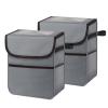 imageSimple Deluxe 2 Pack Car Trash Can with Lid LeakProof Car Garbage Can with Storage Pockets Collapsible Multipurpose Car Trash Bag for Car Accessories 2 Gallon Grey
