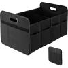 imageSimple Deluxe Car Trunk Organizer 2 Compartments Collapsible Trunk Storage Antislip Design Made of Waterproof 600D Oxford Polyester Suitable for SUV Minivan Standard Size Red 2 PackBlack
