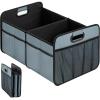 imageSimple Deluxe Car Trunk Organizer Antislip Design Made of Waterproof 600D Oxford Polyester 2 Compartments Collapsible Trunk Storage Suitable for SUV 14quot D x 22quot W x 12quot H RedGreyGreen