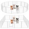 imageSimple Deluxe Dog Playpen Indoor Outdoor 32quot Height 8 Panels Fence with AntiRust Coating Metal Heavy Portable Foldable Dog Pen for SmallMedium Dogs RV Camping BlackWhite