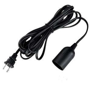 imageSimple Deluxe 15 Feet 360W Extension Hanging Lantern Pendant Light Lamp Cord Cable E26 Socket OnOff Switch No Bulb Included BlackNew Black1Pack