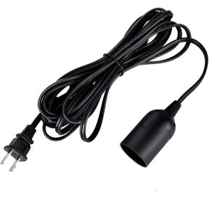 imageSimple Deluxe 20 Feet Extension Hanging Lantern Pendant Light Lamp Cord Cable E26 Socket no Bulb Included OnOff Switch 2 Pack WhiteBlack1 Pack