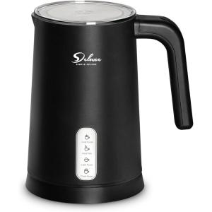 imageSimple Deluxe 4in1 Milk Frother Electric Milk Steamer 240ml812oz Automatic Hot and Cold Milk Foam Maker and Milk Warmer for Latte Macchiato CappuccinosBlack