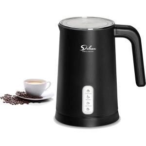 imageSimple Deluxe 4in1 Milk Frother Electric Milk Steamer 240ml812oz Automatic Hot and Cold Milk Foam Maker and Milk Warmer for Latte Macchiato CappuccinosClassic Black