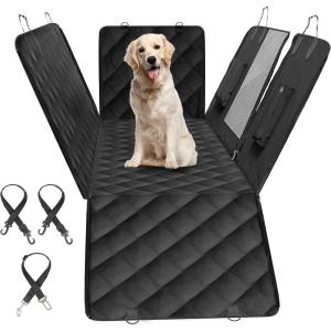 imageSimple Deluxe Dog Car Seat Cover for Back Seat 100 Waterproof Pet Seat Protector with Mesh Window Scratchproof ampamp Nonslip Dog Hammock for Cars Trucks SUVs Standard 2PackStandard54 W x 58 L